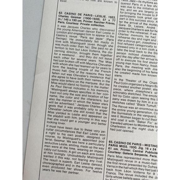 Casino De Paris, Mistinguett, Leslie, Music Hall Posters, Book Page, Paris, - Picture 4 of 4